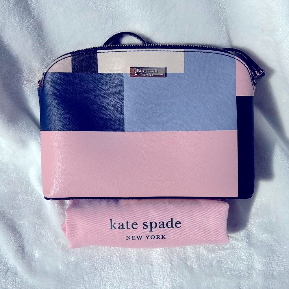 EUC Kate Spade βNewbury Laneβ Saffiano leather colour block crossbody bag β οΈπ